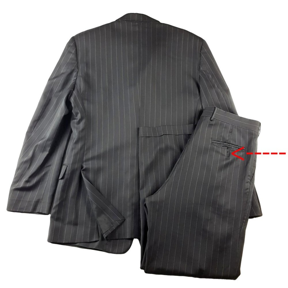 Yves Saint Laurent YSL Mens Pinstripe Wool Suit - Picture 8 of 8